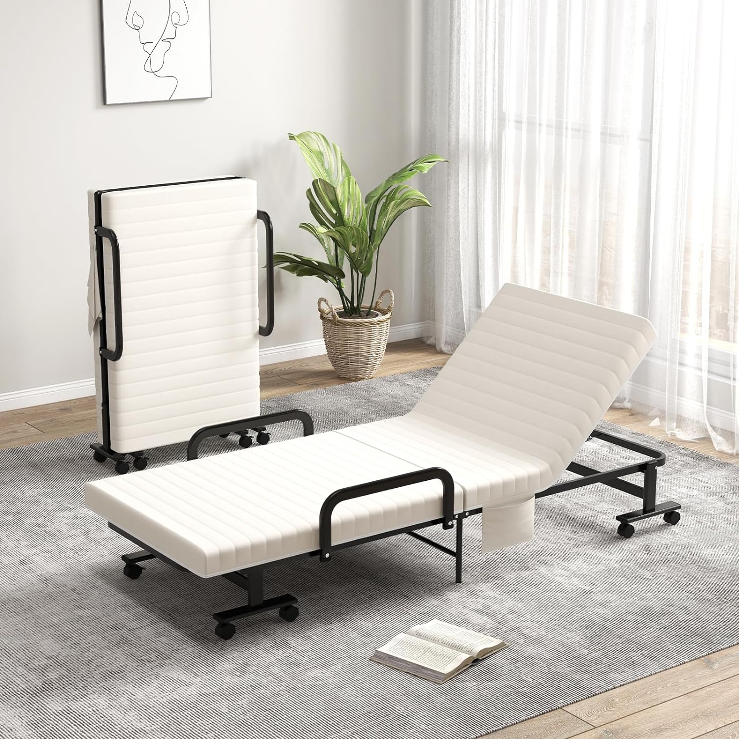 Homieasy Folding Bed With Mattress:Provide you with a comfortable sleep ...