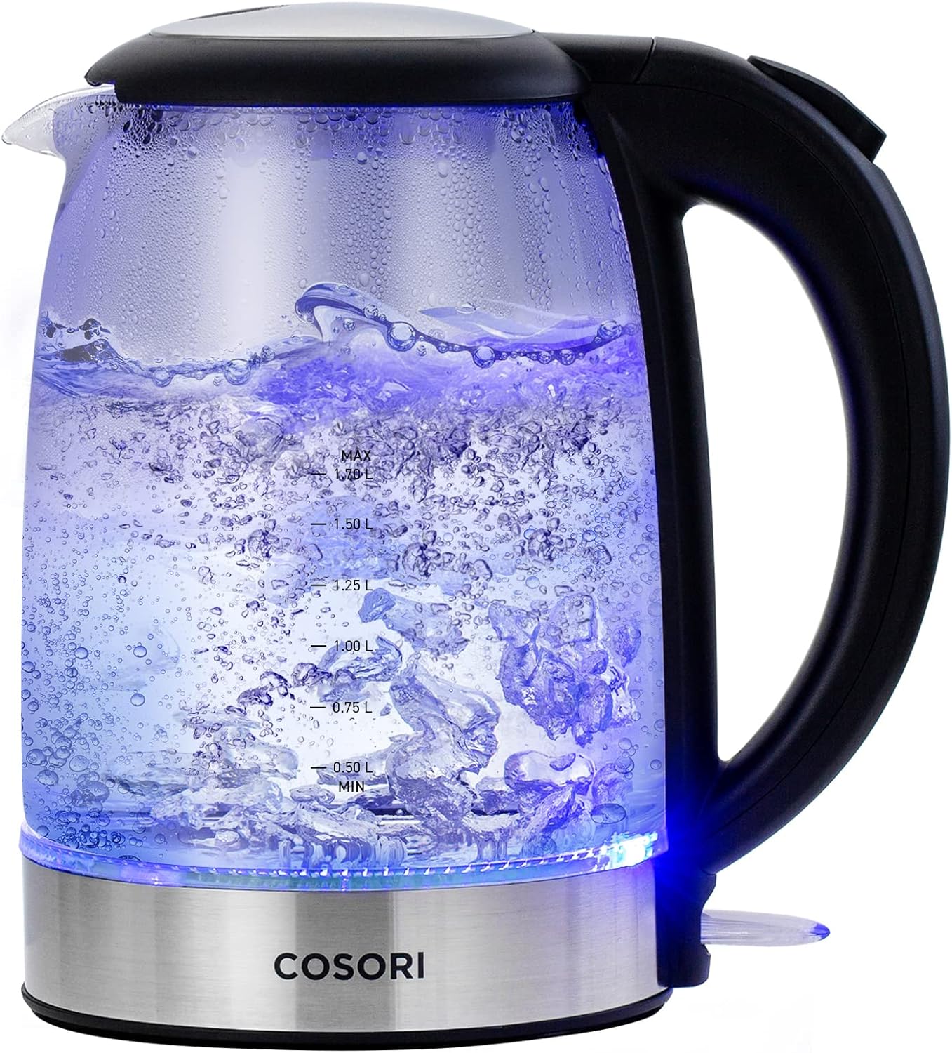 COSORI Electric Kettle, Tea Kettle Pot, 1.7L/1500W, Stainless Steel Inner Lid & Filter, Hot Water Kettle Teapot Boiler & Heater, Automatic Shut Off, BPA-Free, Black