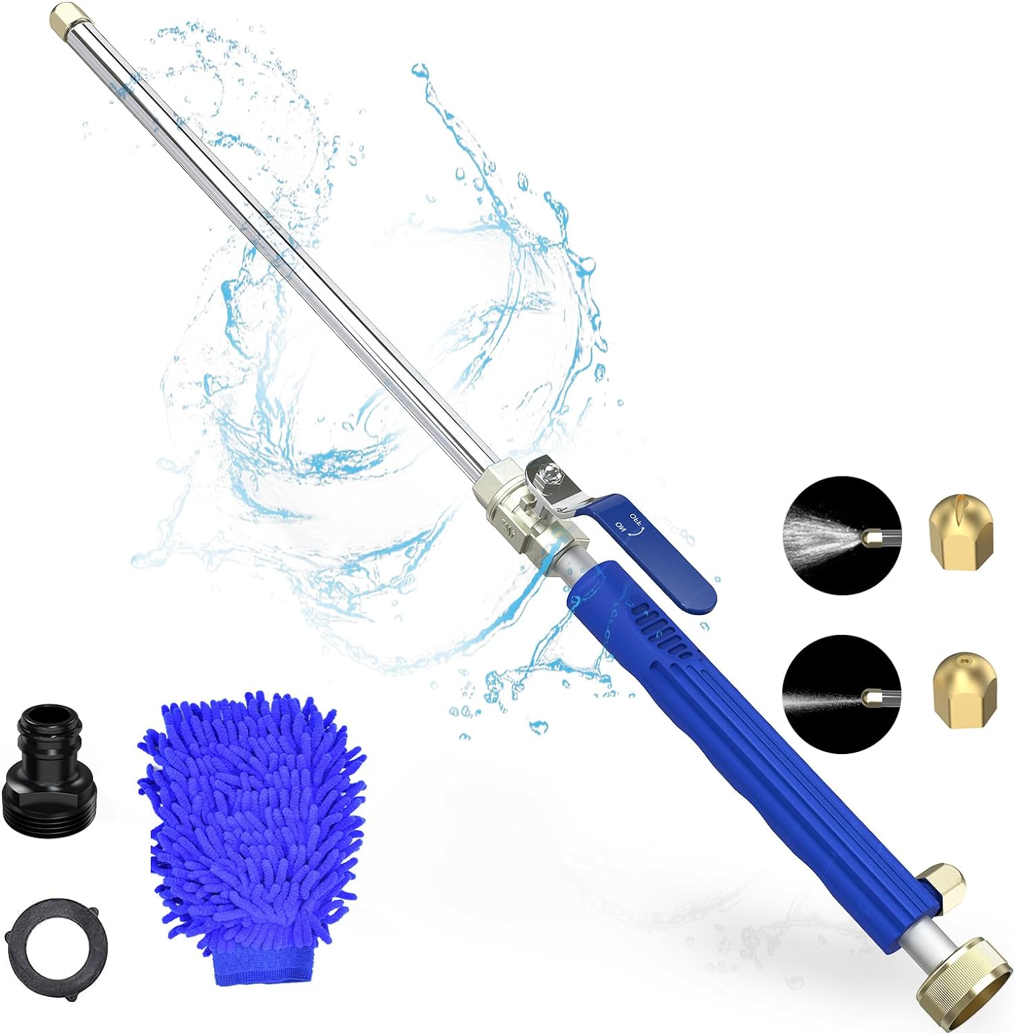 AgiiMan Pressure Washer Water Gun, 18'' Hydro Jet Pressure Washer Wand for Car Window Garden Pet