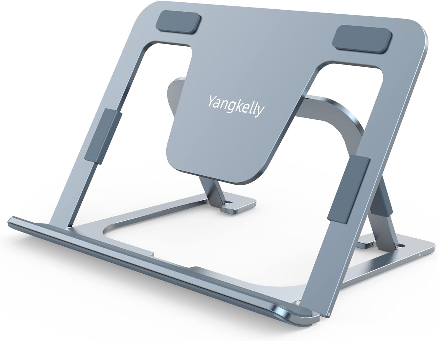 Yangkelly Tablet Stand Foldable and Adjustable, Aluminum Alloy Desktop Holder Drawing Stands Dock for iPad 7 to 12.9, Foldable Mobile Phones, Surfaces etc (Space Gray)