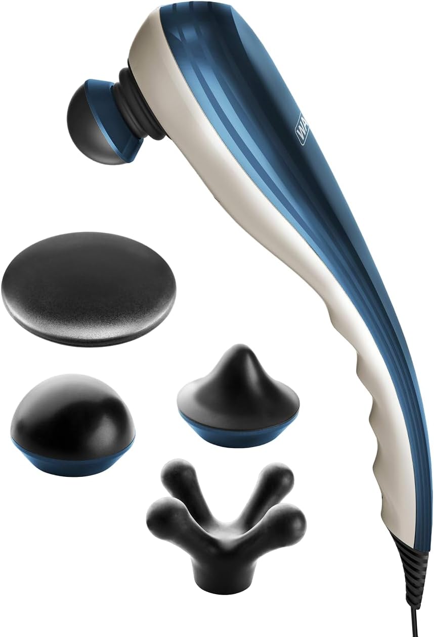 Wahl Deep Tissue Corded Long Handle Percussion Massager - Handheld Therapy with Variable Intensity to Relieve Pain in The Back, Neck, Shoulders, Muscles, & Legs for Arthritis - Model 4290-300