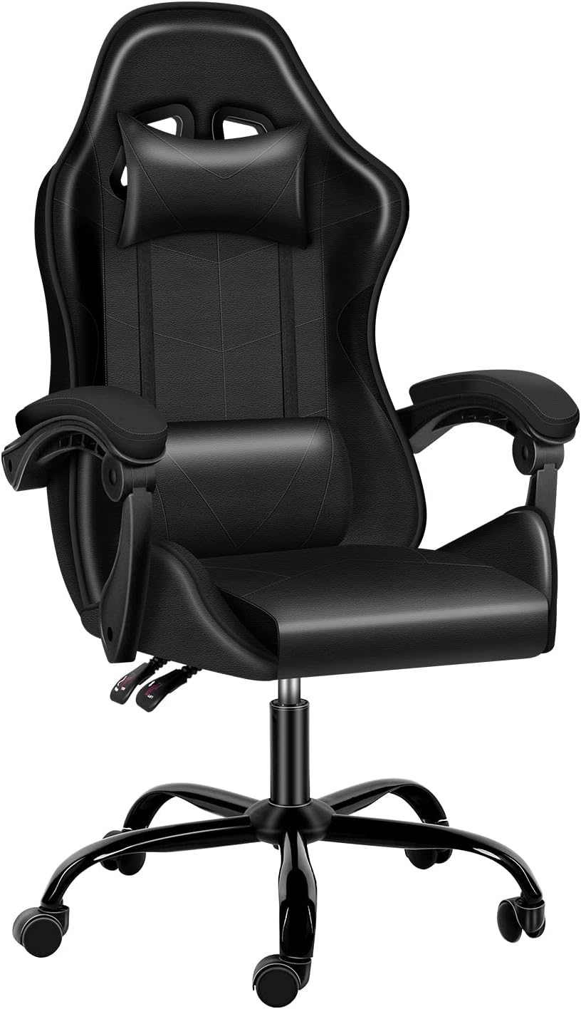 YSSOA Gaming Chair, Big and Tall Gamer Chair, Racing Style Adjustable Swivel Office Chair, Ergonomic Video Game Chairs with Headrest and Lumbar Support