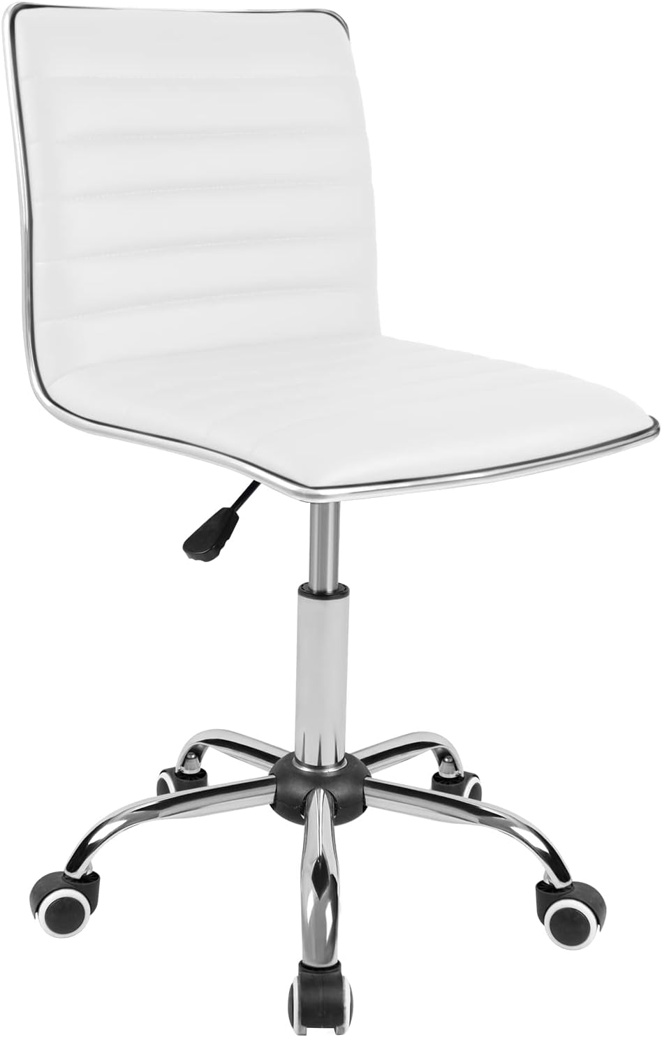 JUMMICO Office Chair Mid Back Task Chair Adjustable Home Computer Executive Desk Chair with 360 Swivel (White)