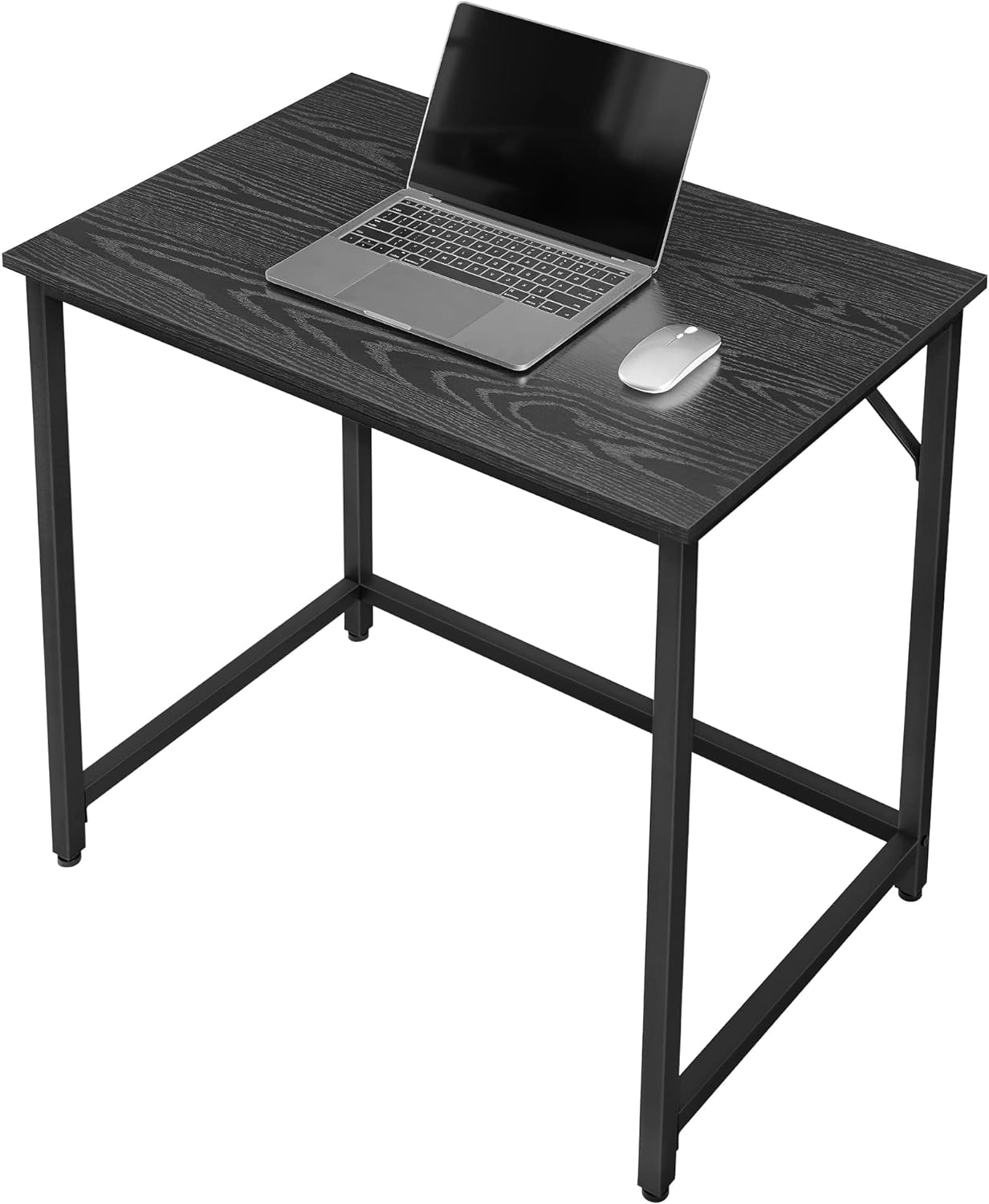 VASAGLE Computer Desk, Gaming Desk, Home Office Desk, for Small Spaces, 19.7 x 31.5 x 29.5 Inches, Industrial Style, Metal Frame, Black with Wood Grain ULWD038B56