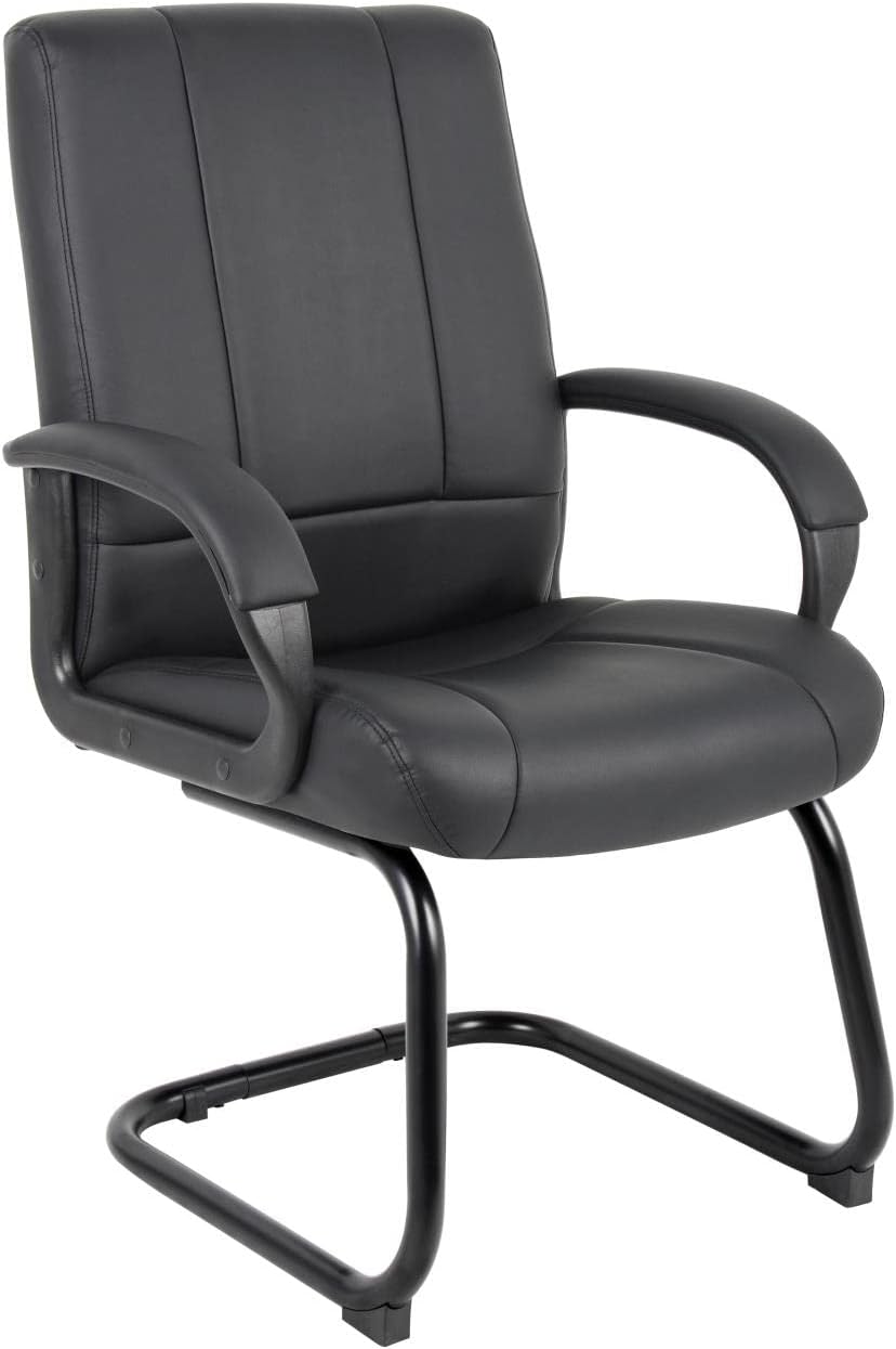 Boss Office Products Coressoft Mid Back Guest Chair in Black