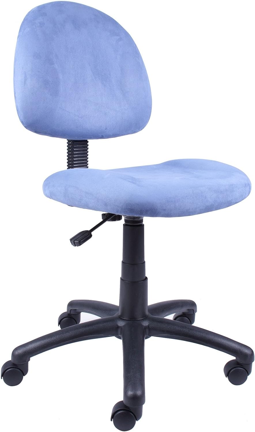 Boss Office Products Perfect Posture Delux Microfiber Task Chair without Arms in Blue, 250 lb.