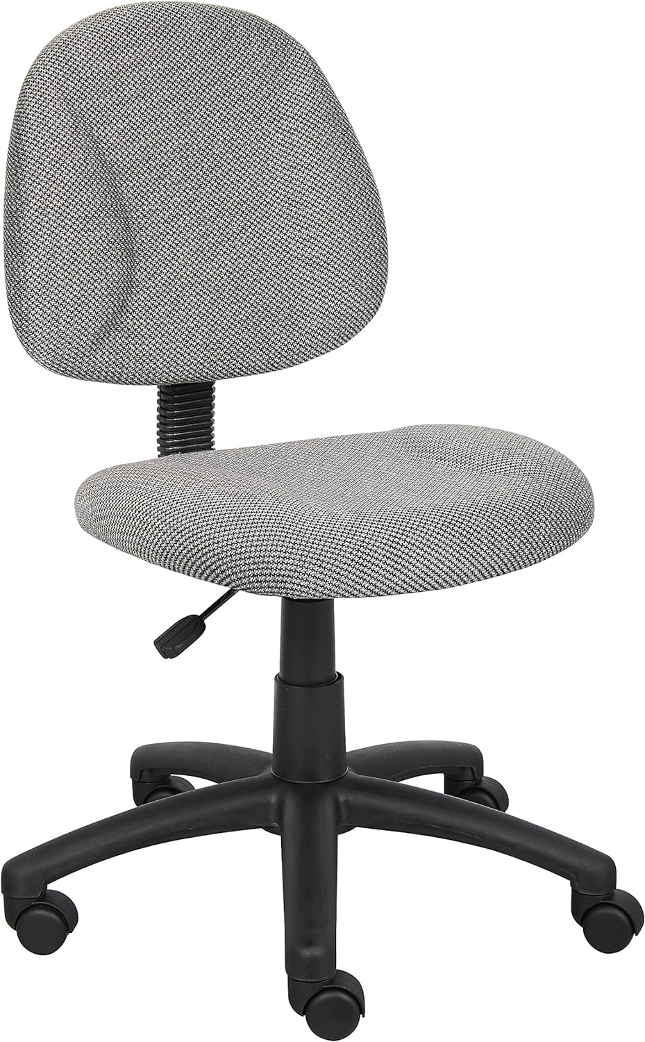 Boss Office Products Perfect Posture Delux Fabric Task Chair without Arms in Grey