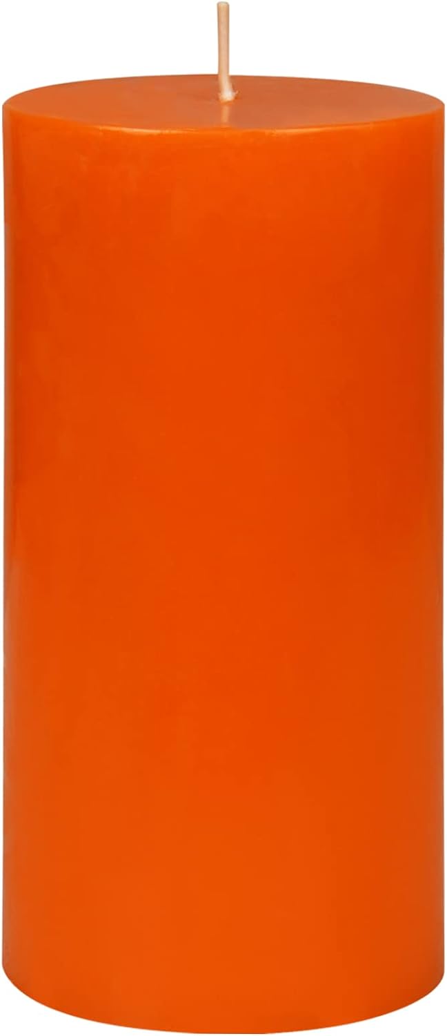 Pillar Candle, 3 by 6-Inch, Orange