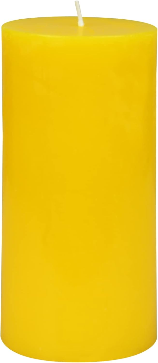 Inch, Yellow Citronella Pillar Candle, 3 Diameter x 6 H