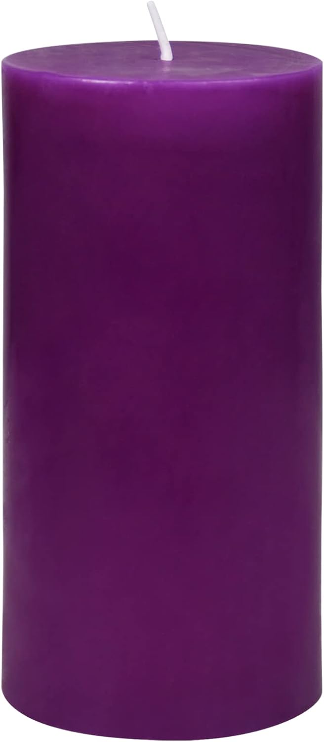 3 x 6 Purple Pillar Candle, 3 Diameter x 6 H