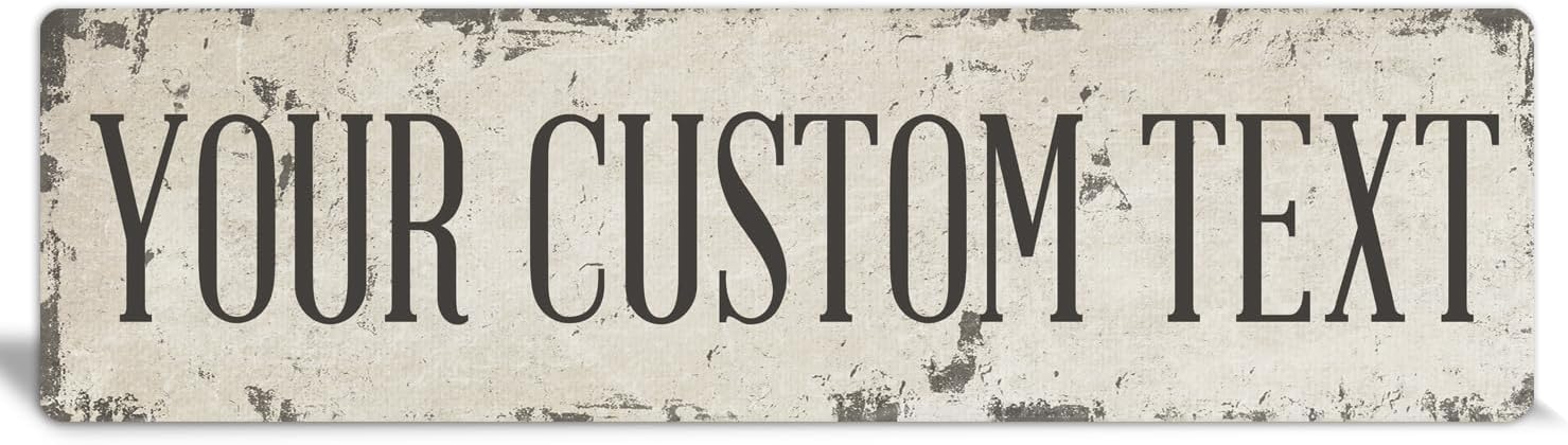 Rustic Custom Metal Signs - Custom sign for indoor or outdoor use. Many styles available. Personalized metal signs perfect for rental properties, business signage, directional and delivery signs, gift giving and more! Made in U.S.A. Printed on rust-resist