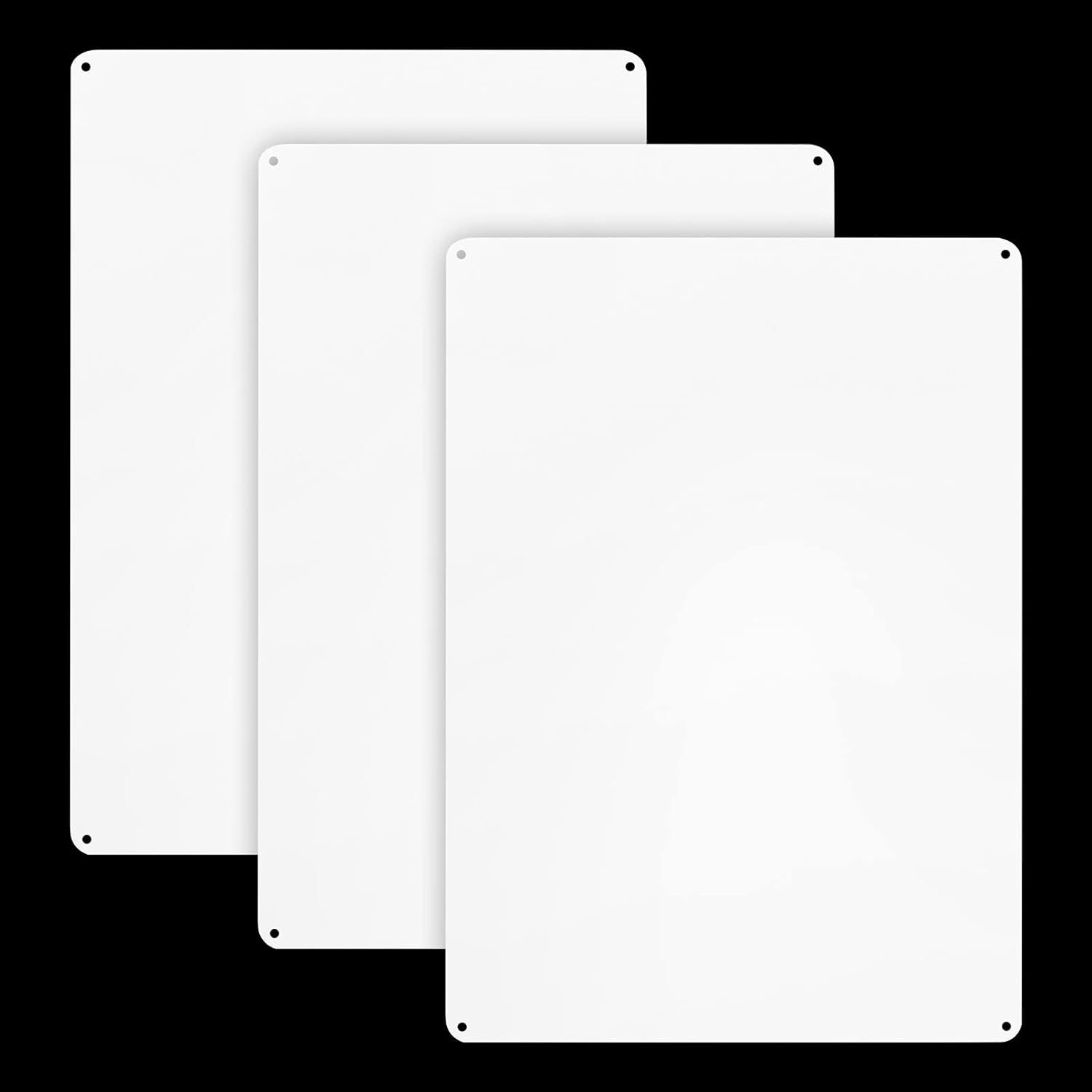 3-Pack White Sign Blanks, 10x 7 .04 Aluminum