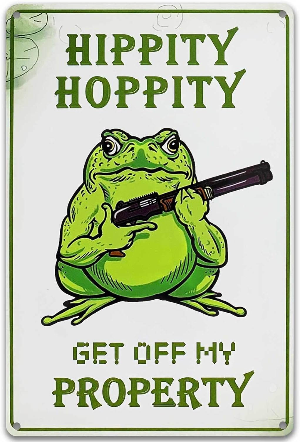 Funny Meme Posters Frog Room Decor Hippity Hoppity Get Of My Property No Trespassing Sign For Bedroom (210)