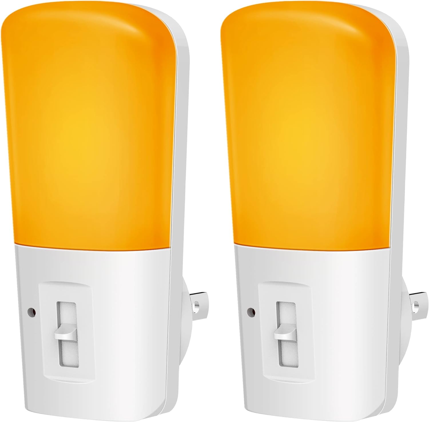 LOHAS Amber Night Light, Dimmable Plug in LED, Yellow Night Light with Dusk to Dawn Sensor, Kids Night Lights for Bedroom, 5-80LM Sleep Aid No Blue Light for Nursery, Hallway, Kitchen, Stairway, 2Pack