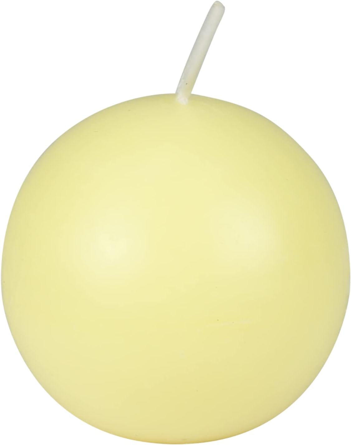 6-Piece Ball Candles, 3-Inch, Ivory