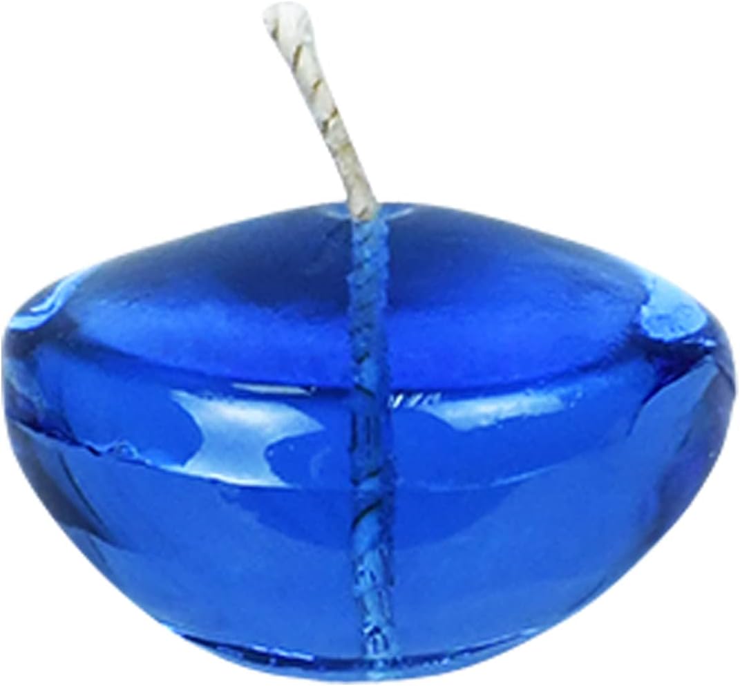 12-Piece Floating Candles, 1.75-Inch, Clear Blue Gel