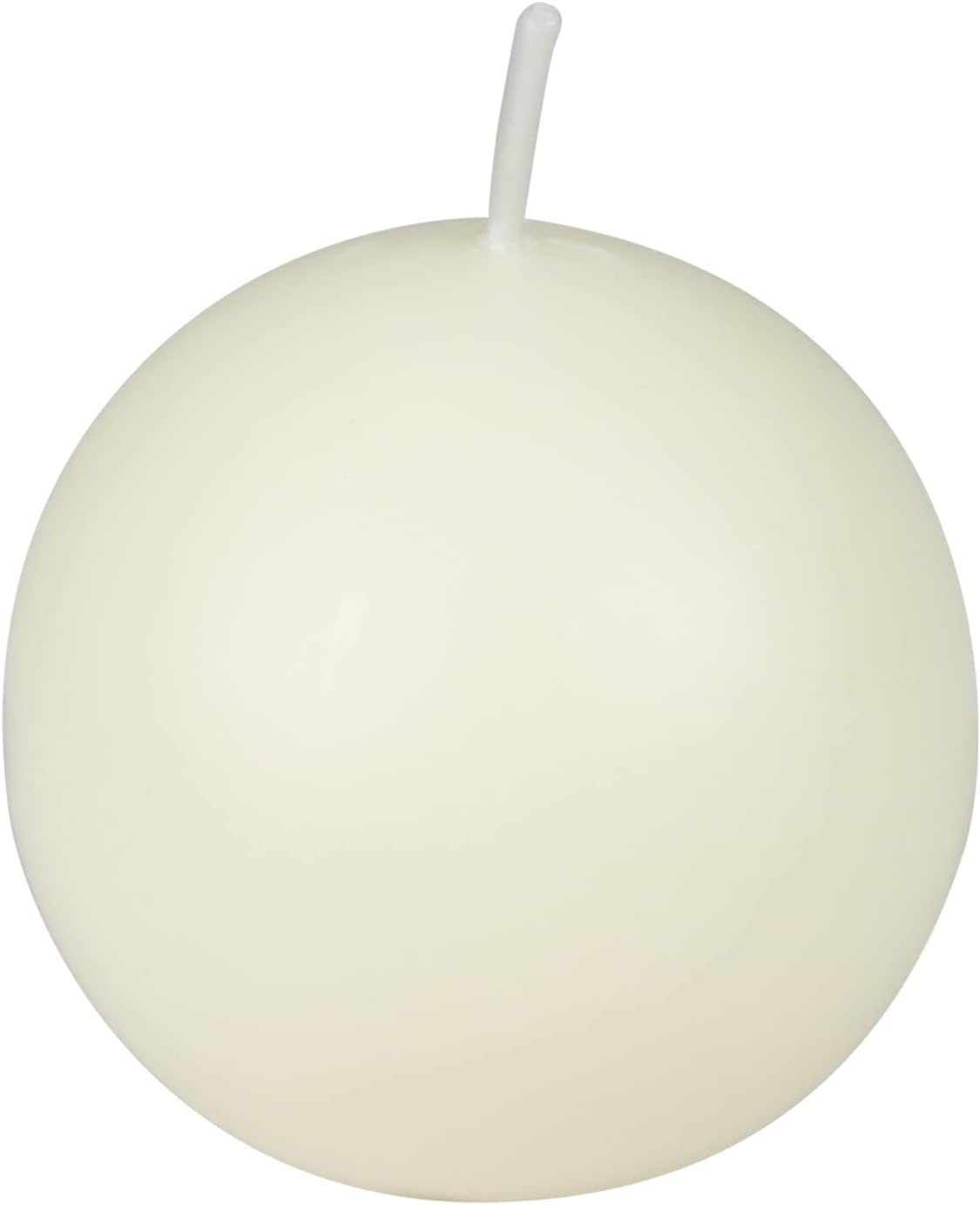 6-Piece Ball Candles, 3-Inch, Pale Ivory