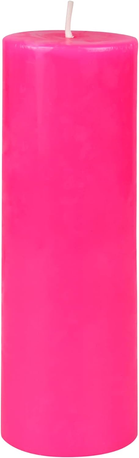 Pillar Candle, 2 by 6-Inch, Hot Pink