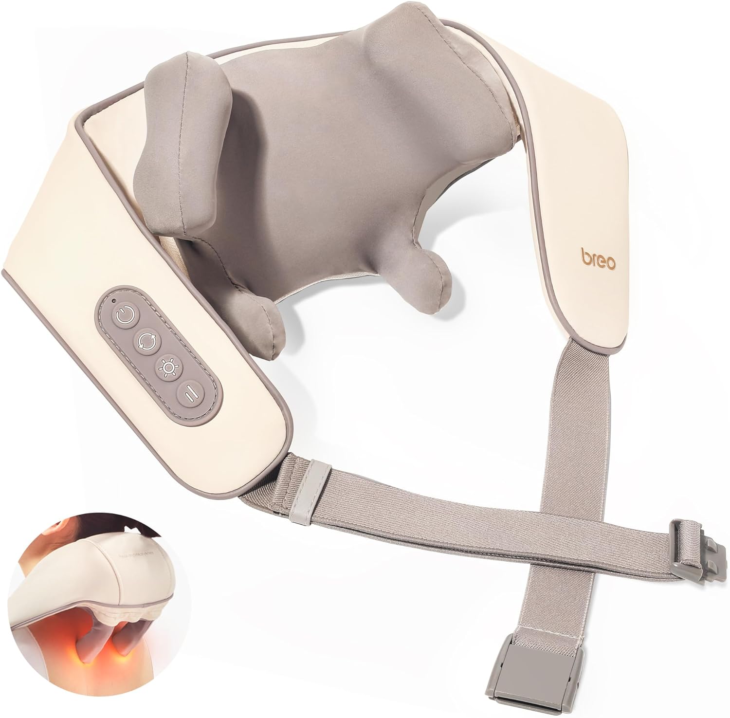 Breo N5 Mini Massager with Heat, Electric Massager for Neck, Shoulder, Leg, Deep Massage at Home for Muscle Relaxation