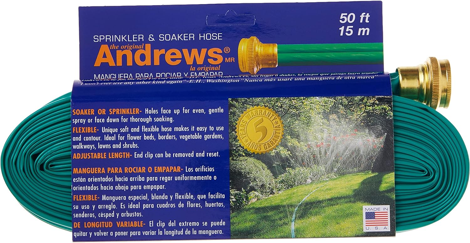 Andrews 50-Foot 2 Tube Sprinkler Hose 10-12348