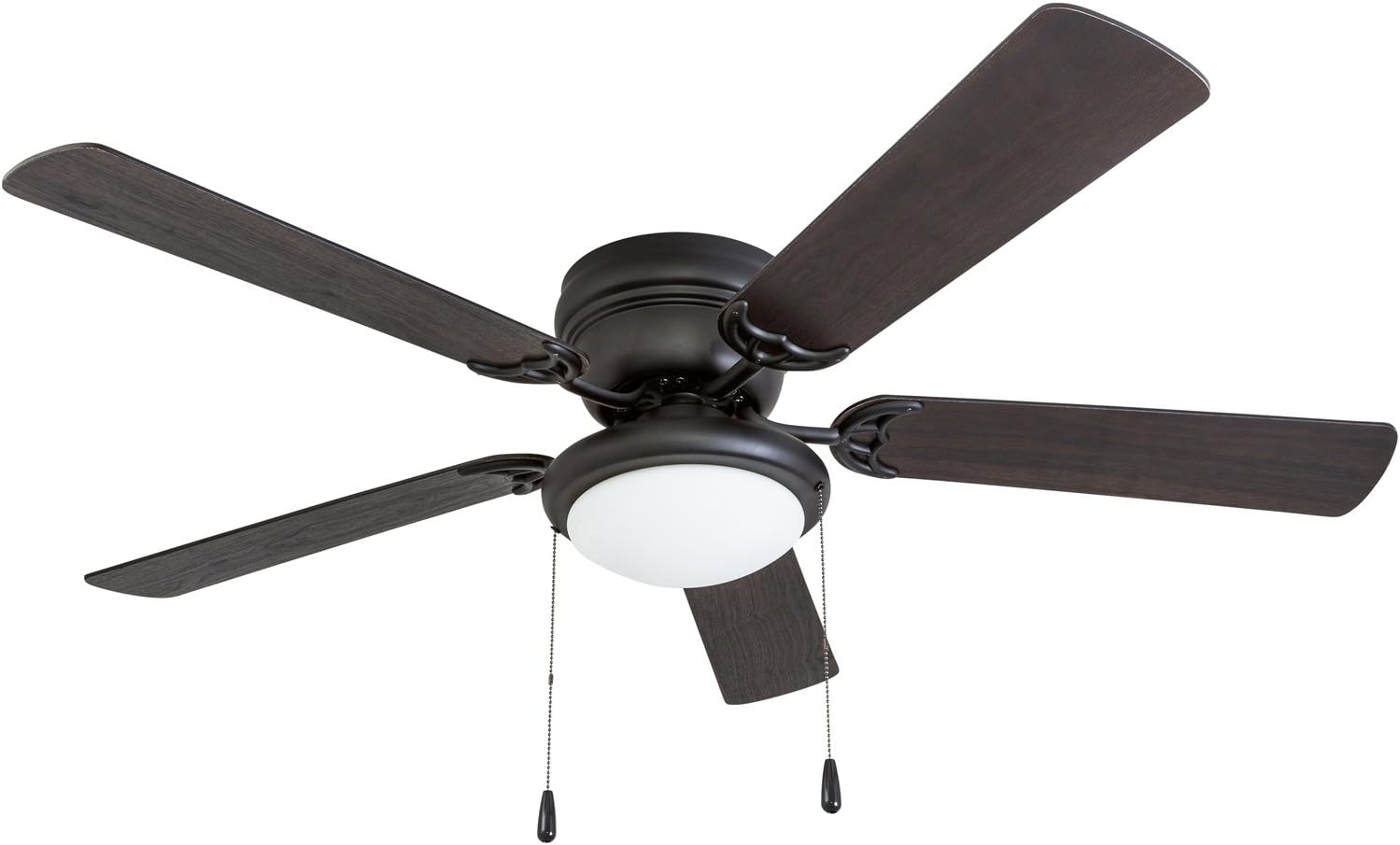 Portage Bay 50251 Hugger 52 Matte Black West Hill Ceiling Fan with Bowl Light Kit