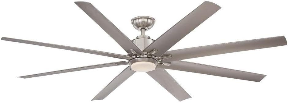 Kensgrove 72 in. Brushed Nickel LED Ceiling Fan - With Remote