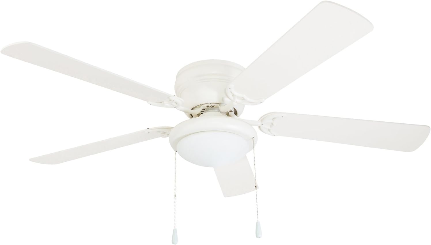 Portage Bay 50254 Hugger 52 White West Hill Ceiling Fan with Bowl Light Kit