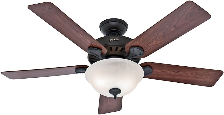 Hunter Fan Company, 53250, 52 inch Pro' Best New Bronze Ceiling Fan with LED Light Kit and Pull Chain