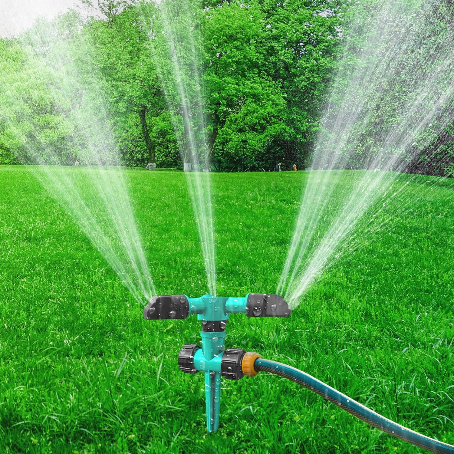 Yard Sprinkler for Lawn, Garden Water Sprinkler for Yard, 360 Degree Rotating Lawn Sprinkler Large Area Coverage, Water Yard Sprinklers and Garden Sprinklers for Kids