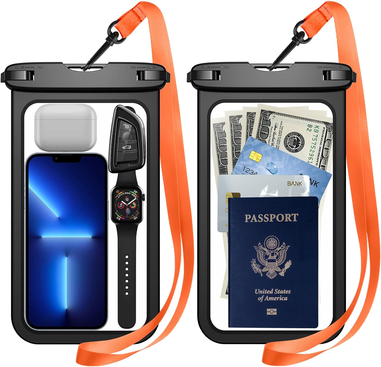 Waterproof mobile phone bag is a mobile phone protective case designed for water activities to prevent water damage to the mobile phone. Whether you're swimming, snorkeling, surfing or rafting, a waterproof phone bag gives you the peace of mind to have fun on the water.