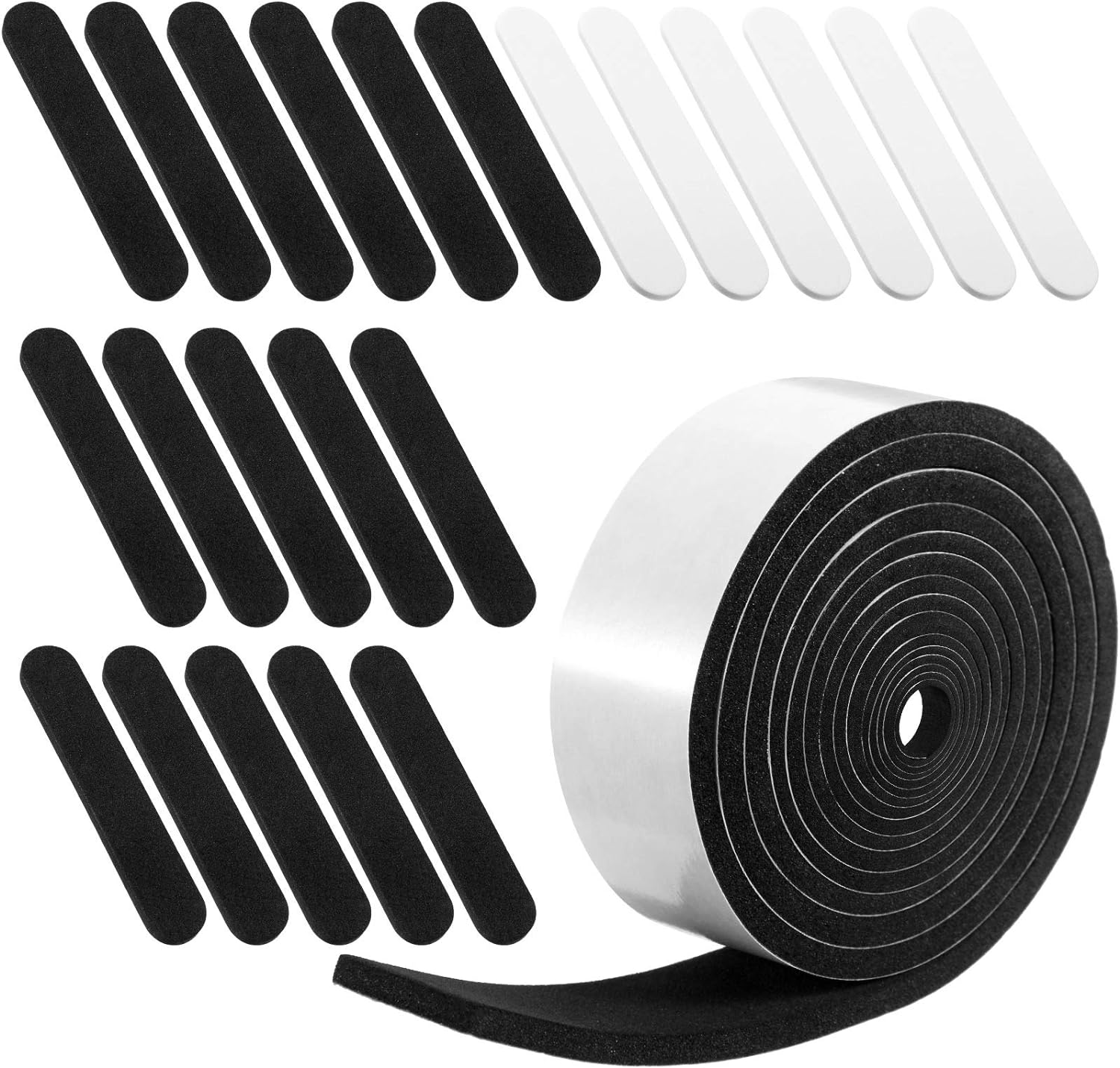 Outus 23 Pieces Hat Size Tape Reducer Foam Reducing Tape Roll Self Adhesive for Hat Cap Black