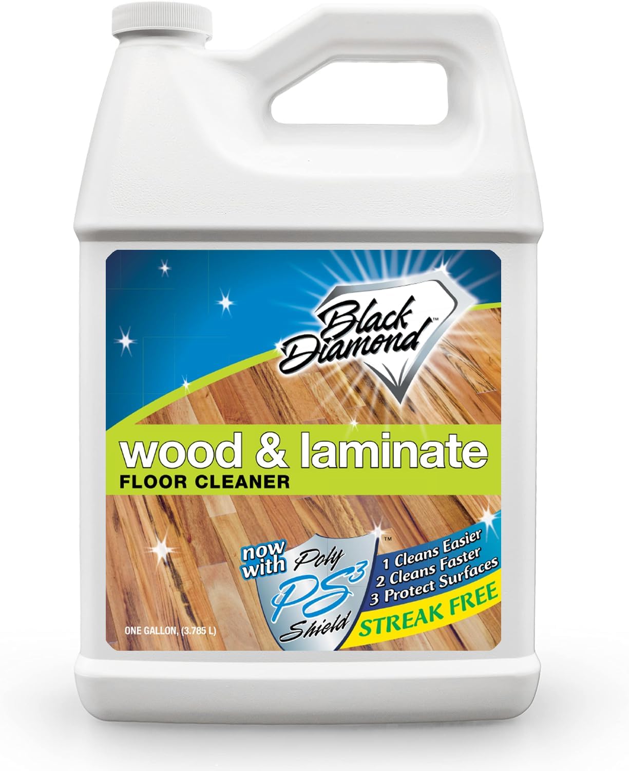 Wood & Laminate Floor Cleaner: For Hardwood, Real, Natural & Engineered Flooring, Biodegradable Safe for Cleaning All Floors. By Black Diamond Stoneworks