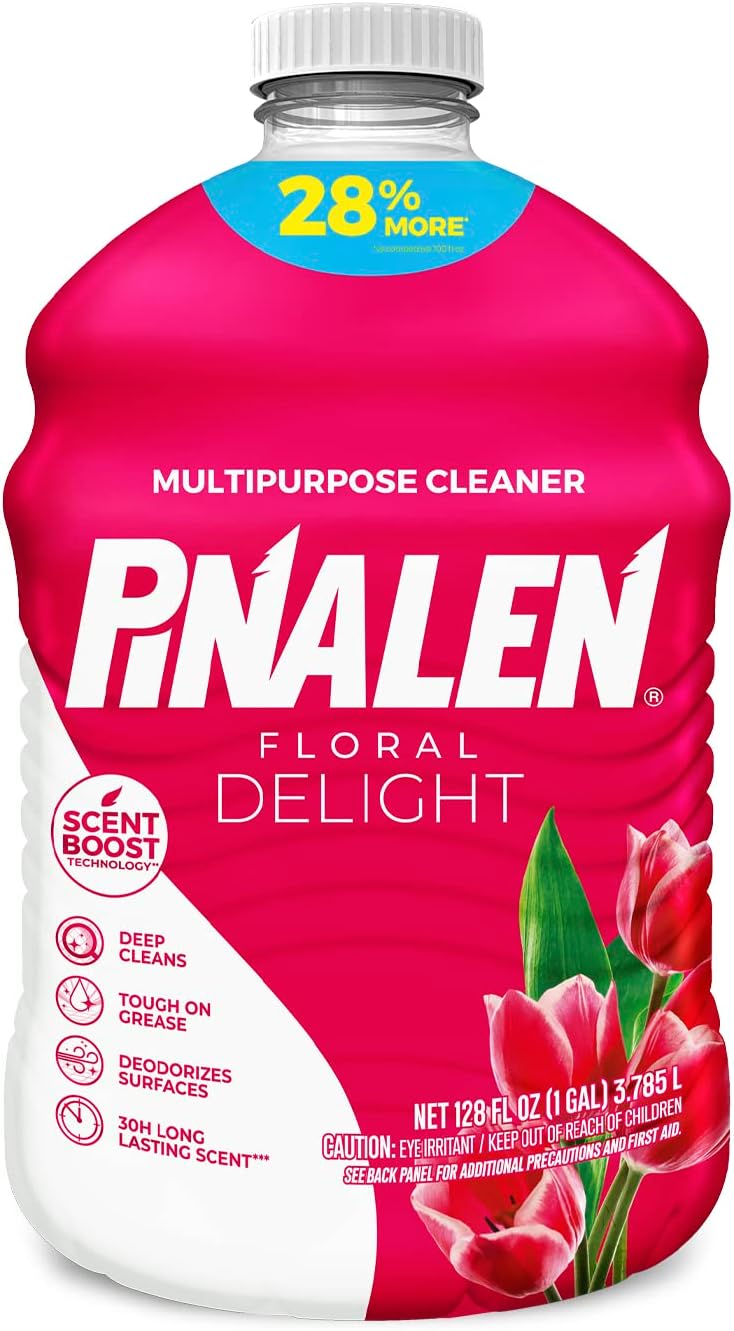 PINALEN Max Aromas Floral Delight Multipurpose Cleaner, Kitchen, Floor, Bathroom and Surface Cleaning Product for Home 128 fl.oz.