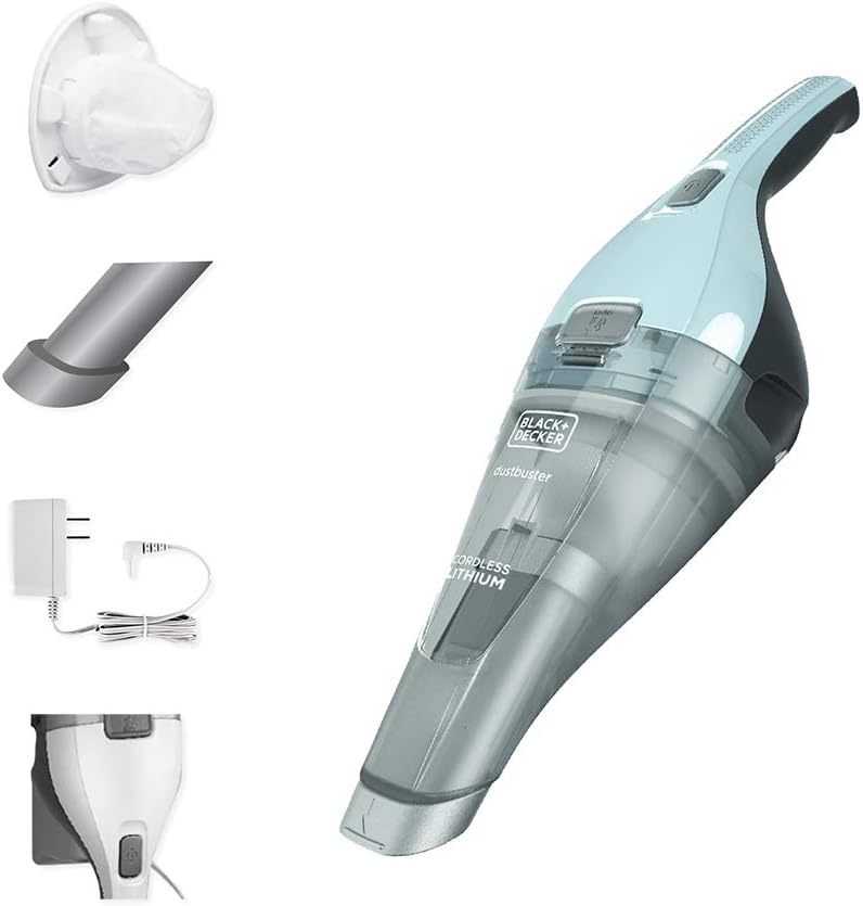 beyond by BLACK DECKER dustbuster - Handheld - Cordless, Icy Blue - Mini Vacuum Cleaner (Model Number: HNVC215B12AEV)