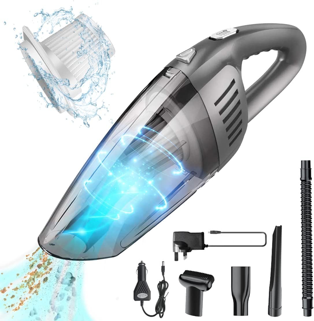 Portable Cordless Car Handheld Vacuum Cleaner, Strong Suction 8000PA, High Power 120W, Wet & Dry Use, Quick Cleaning for Vehicle, House, Office