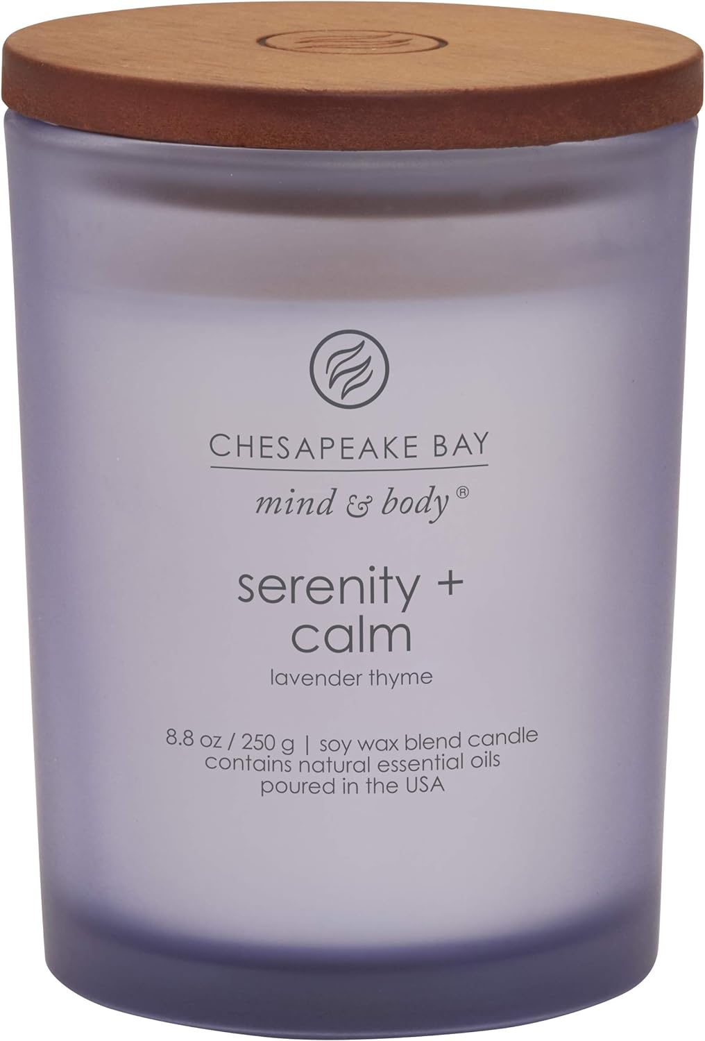 Chesapeake Bay Candle Scented Candle, Serenity + Calm (Lavender Thyme), Medium Jar, Home Dcor, Orange