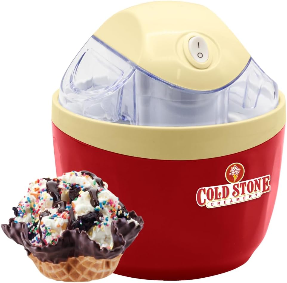 Cold Stone Creamery Ice Cream Maker Machine for Ice Cream, Gelato, Sorbet, Frozen Yogurt with Mixing Bowl- 1 pint