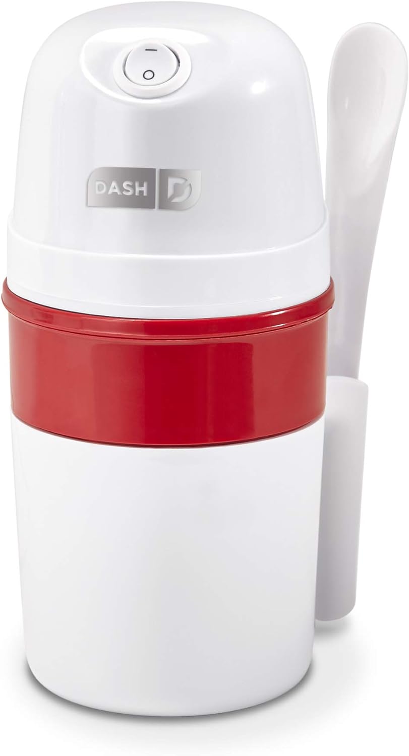 DASH My Pint Electric Ice Cream Maker Machine for Gelato, Sorbet + Frozen Yogurt with Mixing Spoon & Recipe Book (Organic, Sugar Free, Flavored Healthy Snacks + Dessert for Kids & Adults) 0.4qt-White