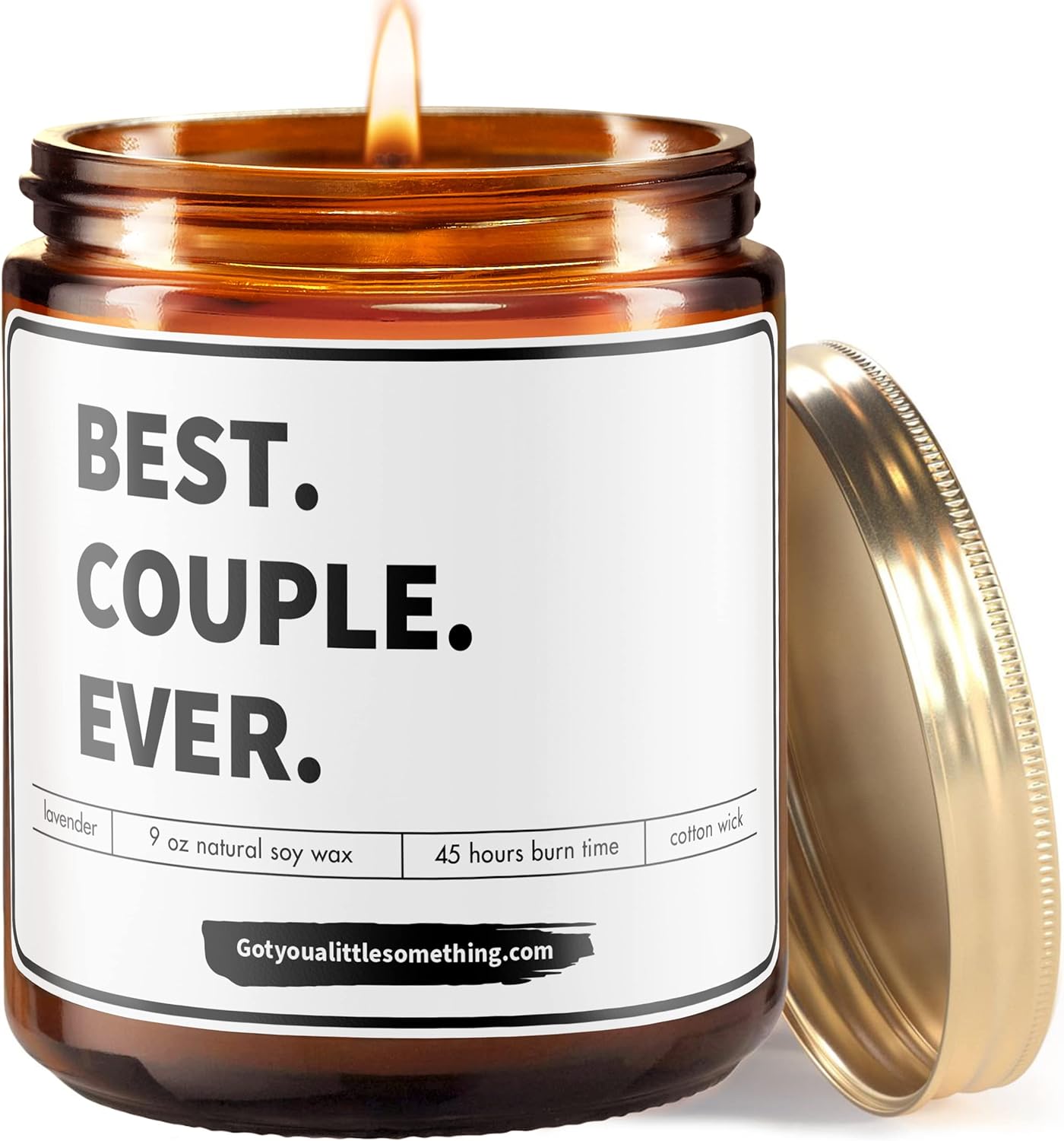 Best Couple Ever Scented Candle | Couples Gift Idea for Christmas, Wedding Engagement, Anniversary Candle for Boyfriend Girlfriend, Newly Engaged Present Ideas, Funny Just Married Gifts