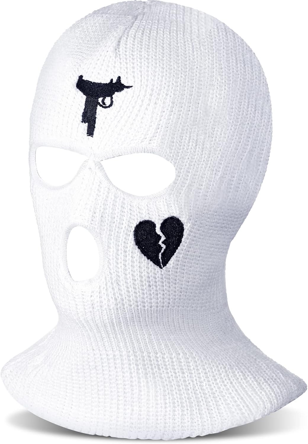 3 Hole Ski Mask Knitted Full Mask Windproof Balaclava Mask Winter Full Face Cover Cycling Mask Neck Warmer for Men Women