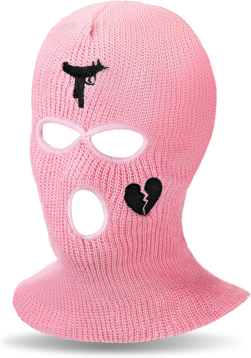 3 Hole Ski Mask Knitted Full Mask Windproof Balaclava Mask Winter Full Face Cover Cycling Mask Neck Warmer for Men Women