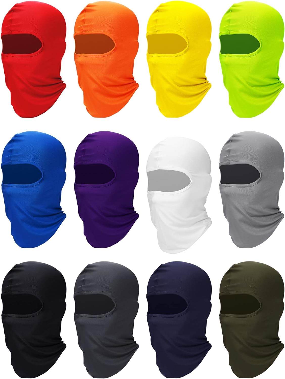 Zhanmai Full Face Cover UV Protection Neck Gaiter Breathable Balaclava Hood for Outdoor Motorcycle Cycling