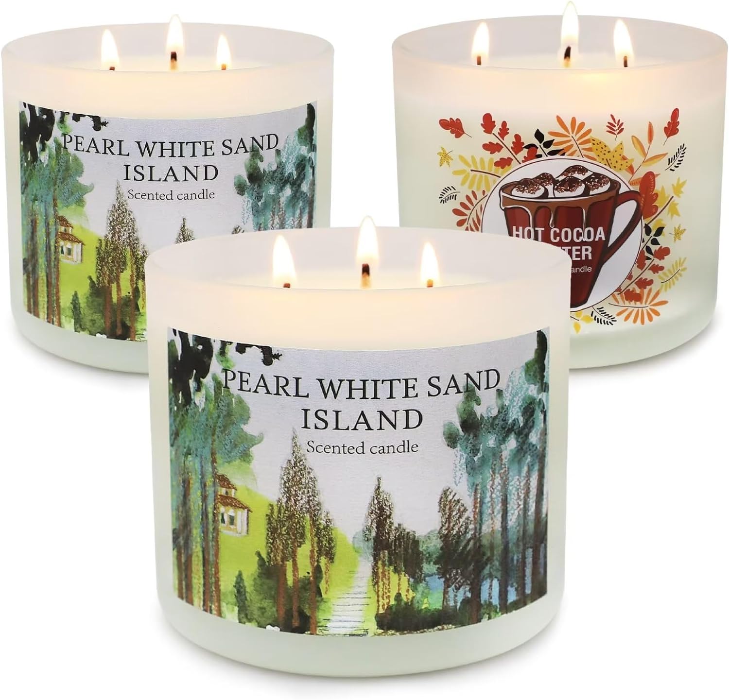 Candles for Home Scented, 42oz Scented Candle, 375 Hours Long Lasting Candles Gifts for Women 3 Pack 3 Wick Aromatherapy Candles Set for Christmas Birthday Soy Candles for Stress Relief