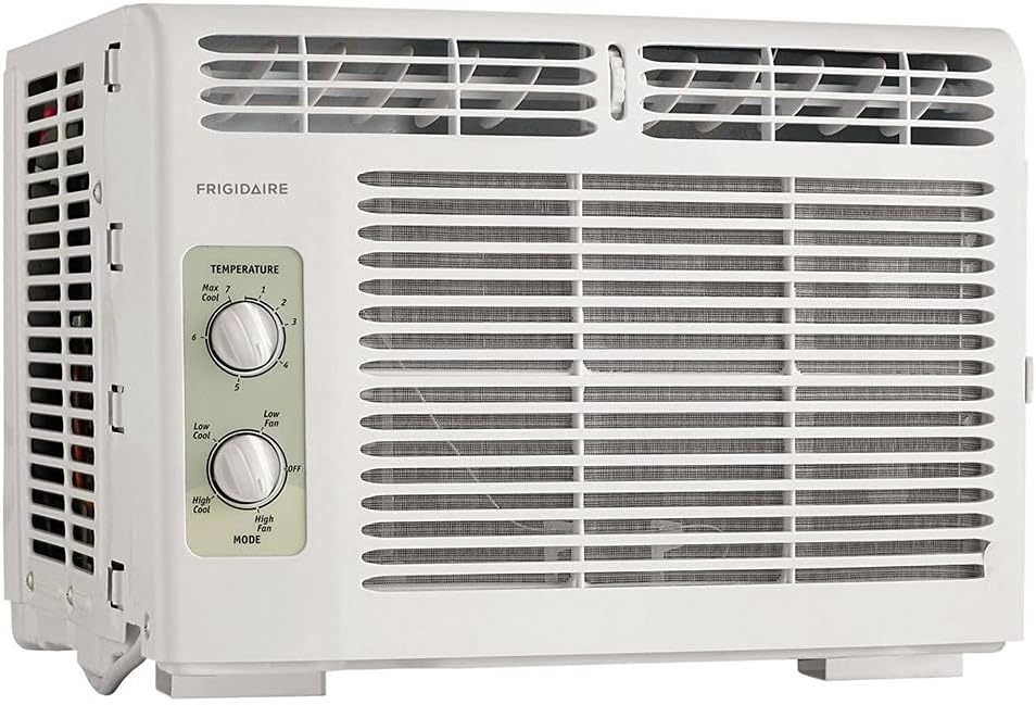 I have been using the Frigidaire FFRA051WAE air conditioner for a few weeks now. So far I would say it is a good air conditioner at a great price. It is much smaller and lighter than my previous air conditioner but still very powerful. This specific model weighs 40lbs.I use this AC unit to cool a small bedroom and the 5000 BTUs is plenty. My room gets extremely cold in an hour running on the High Cool 7 setting.Helpful tip - if you want your room to stay cold at night and the overnight temperatu