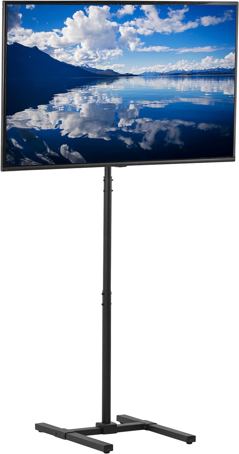 VIVO Extra Tall TV Floor Stand for 13 to 50 inch Screens, LED OLED 4K Smart Flat, Curved Monitors, 70 inch Tall, Max VESA 200x200, Tall Pole for Treadmills and Ellipticals, Black, STAND-TV17