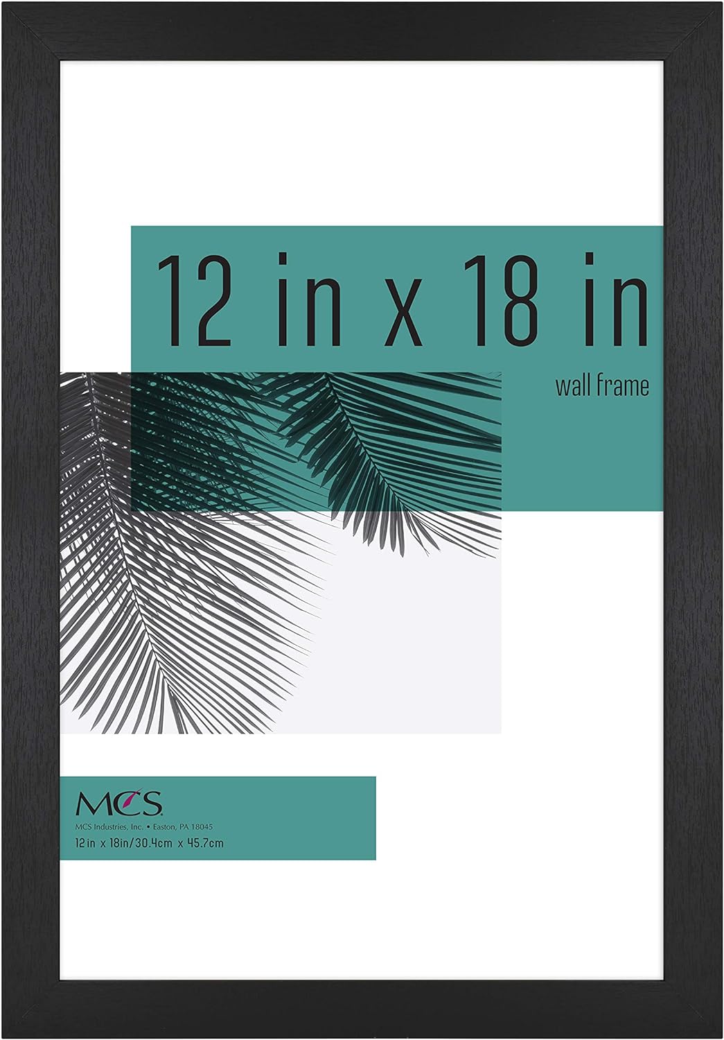 MCS Studio Gallery Frame, Black Woodgrain, 12 x 18 in , Single