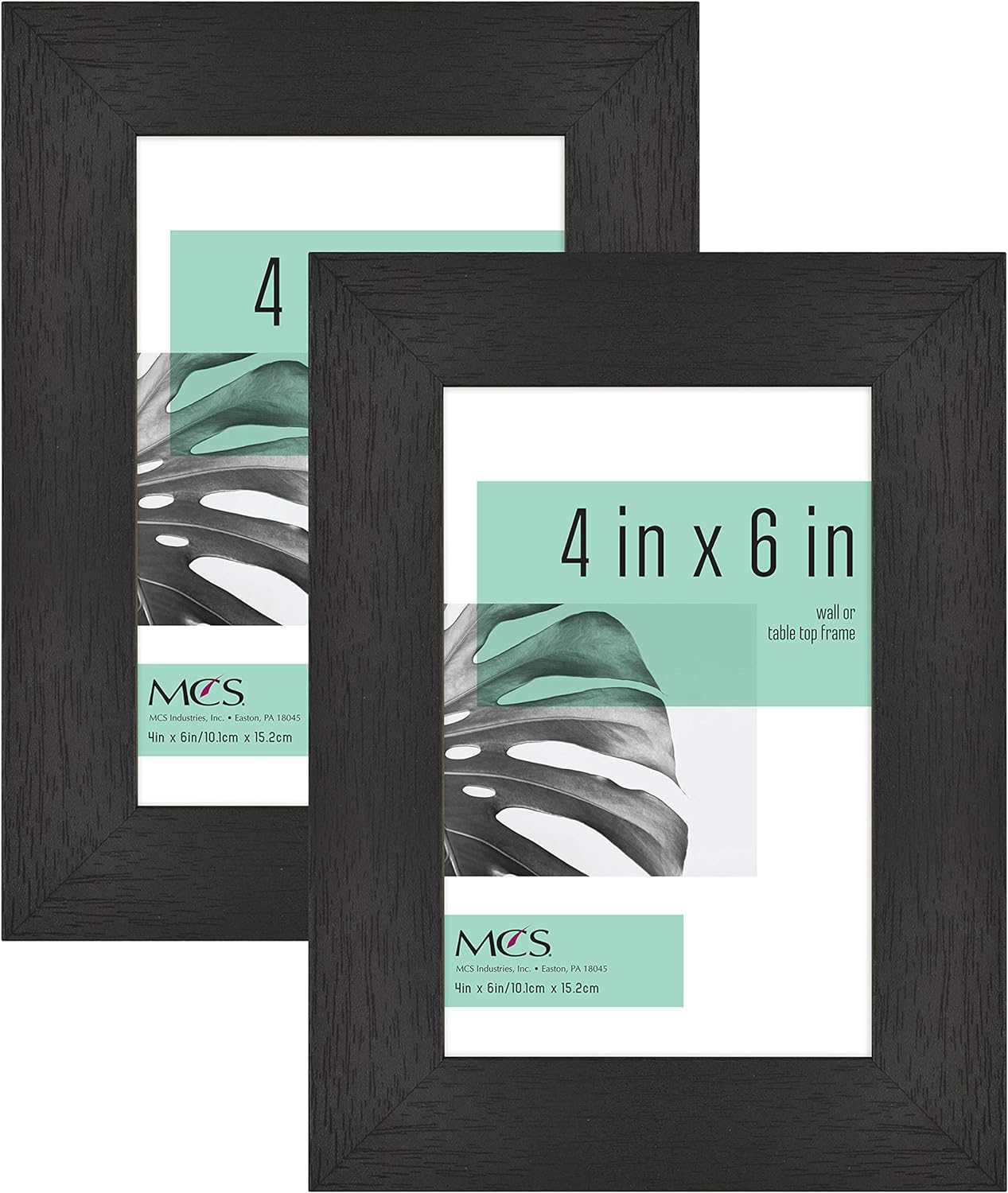 MCS Studio Gallery Frame, Black Woodgrain, 4 x 6 in, 2 pk