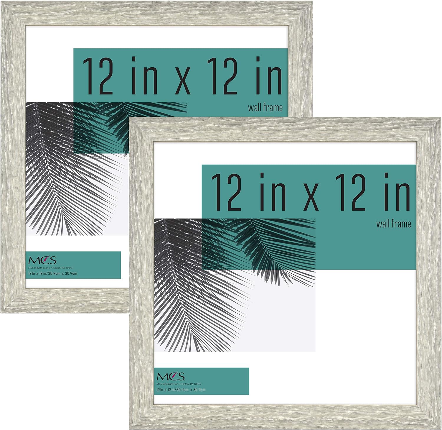 MCS Studio Gallery Frame, Gray Woodgrain, 12 x 12 in , 2 pk