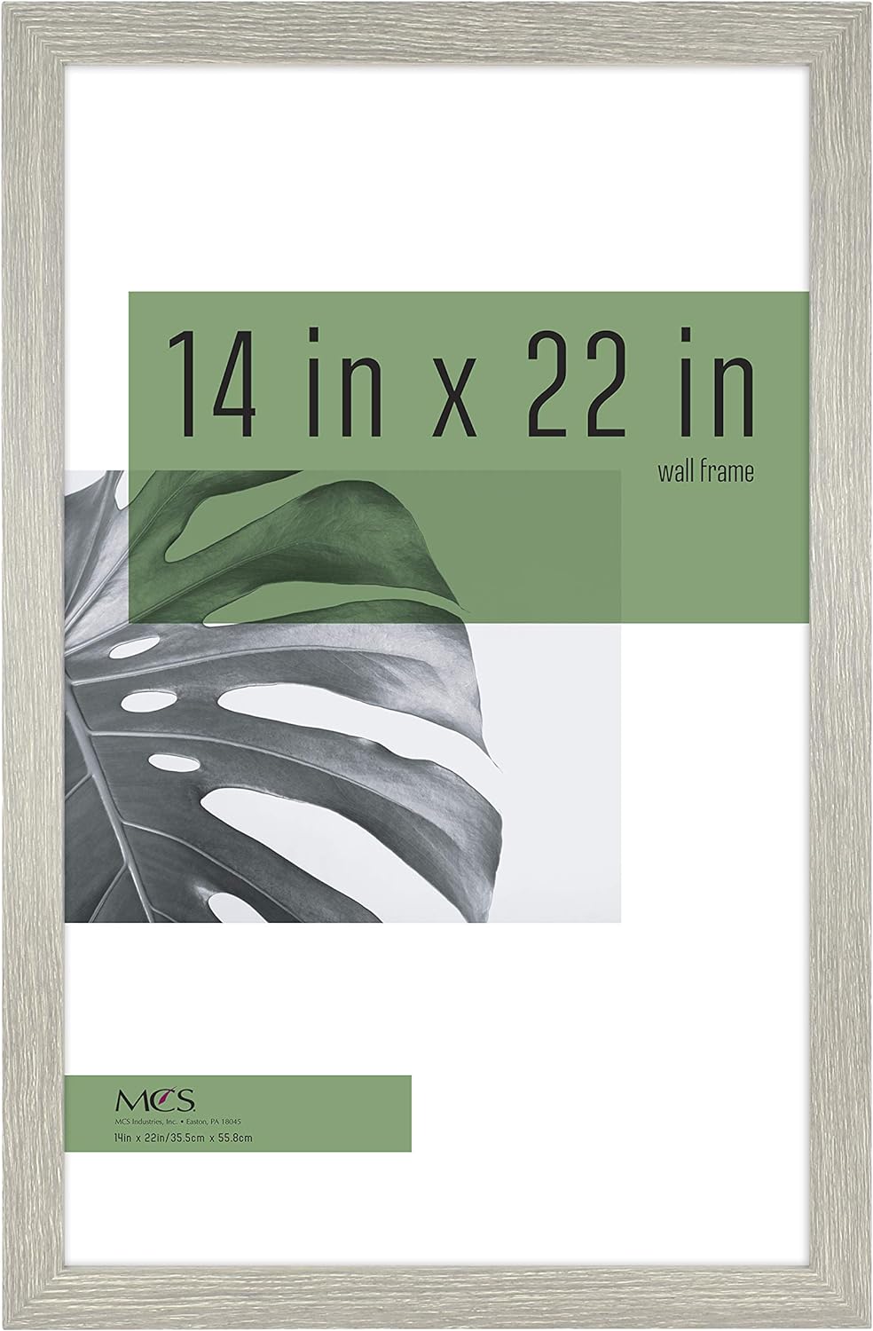 MCS Studio Gallery Frame, Gray Woodgrain, 14 x 22 in, Single