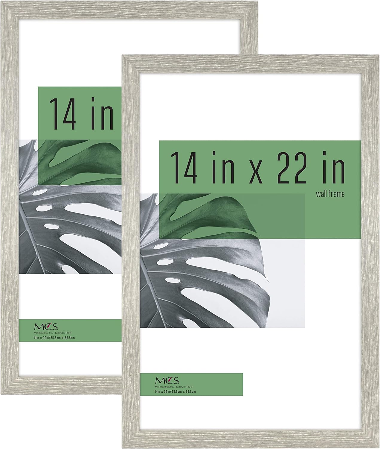 MCS Studio Gallery Frame, Gray Woodgrain, 14 x 22 in, 2 pk